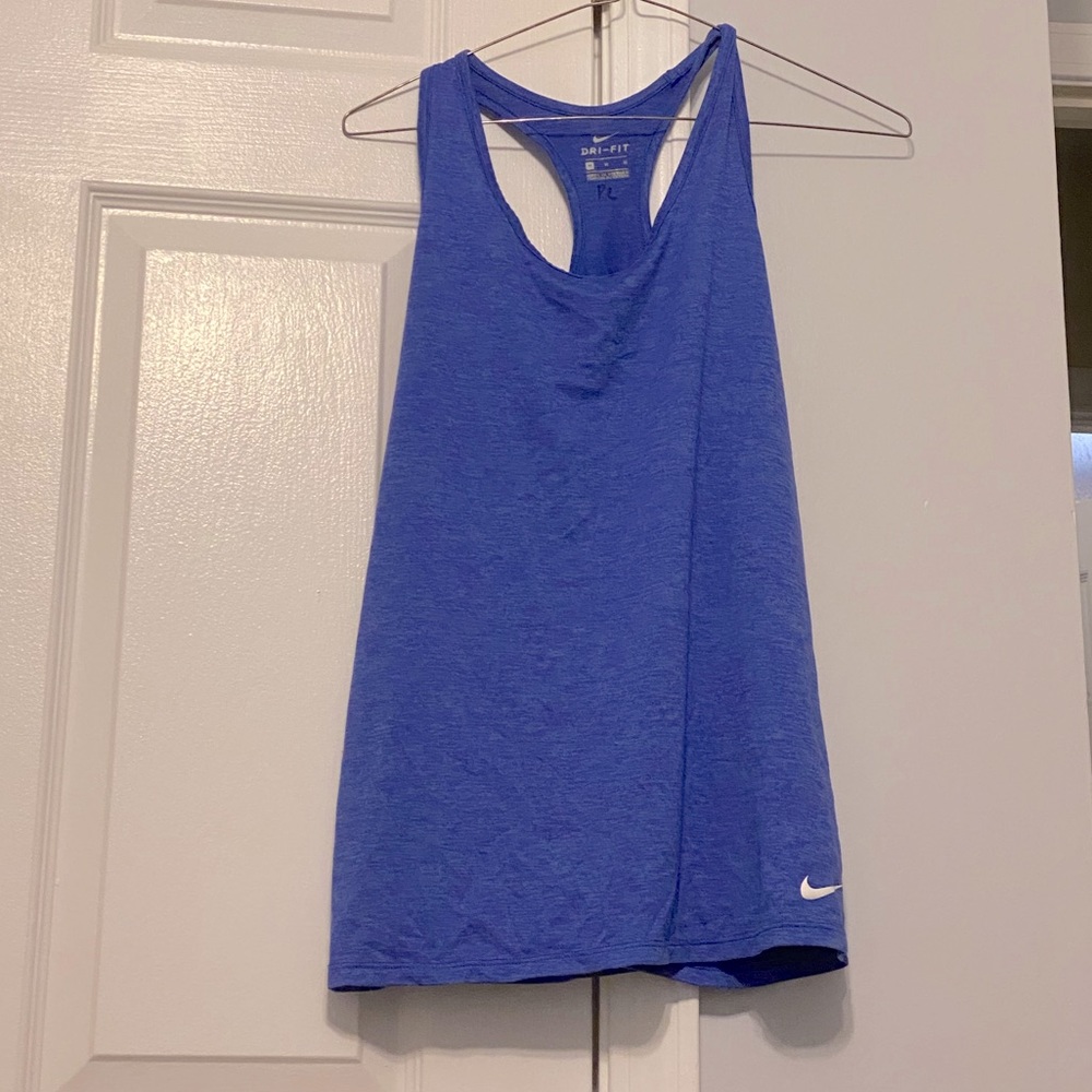 NIKE - DRI-FIT Workout Blue Tank Top , Size: M